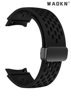 WAOKN Compatible with Samsung Galaxy Watch 6 Replacement Band - 20mm Replacement Wrist Watch Strap Band Compatible with Samsung Galaxy Watch 6/6 Classic / 5/4，Soft Silicone strap with Magnetic Buckle  - Image 5