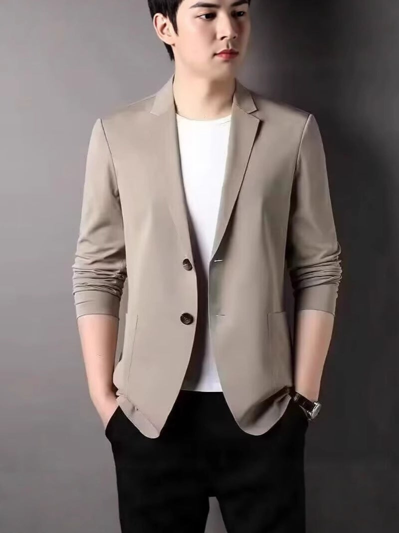 Blazer Men'S 2025 Trendy Single-Piece Youth Casual Elegant Slim Sun Protection Clothing Thin And Handsome - Image 2