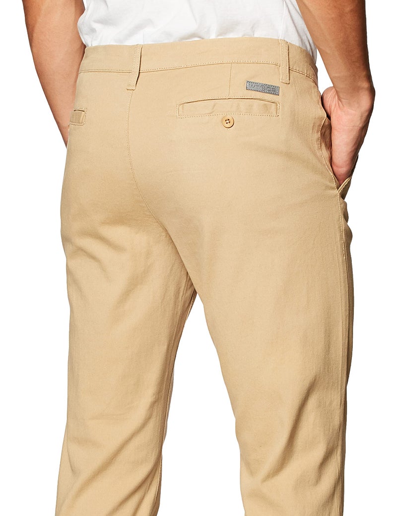 WT02 Men's Long Basic Stretch Skinny Chino Pant, Light Khaki(New), 34X32 - Image 2