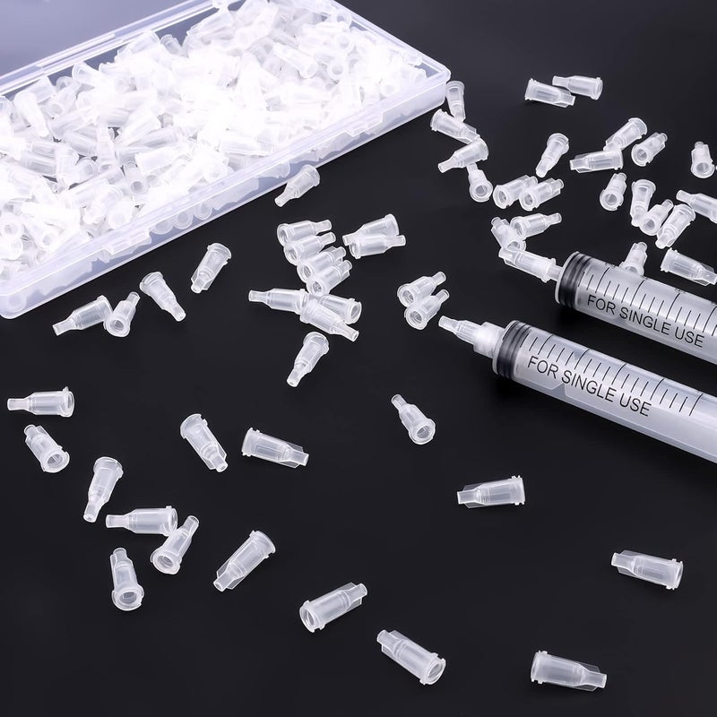 أيكس أغطية أطراف المحاقن من AIEX، 300 قطعة، لقفل لور، أغطية أطراف الإبر، أغطية محاقن مع صندوق تخزين لطرف المحقنة المنزلق (شفاف) أحجام عالمية مرنة - Image 3