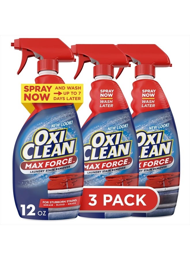 Oxiclean - Max Force Laundry Stain Remover Spray, 12 Fl. Oz, 3-Pack​ - Image 1