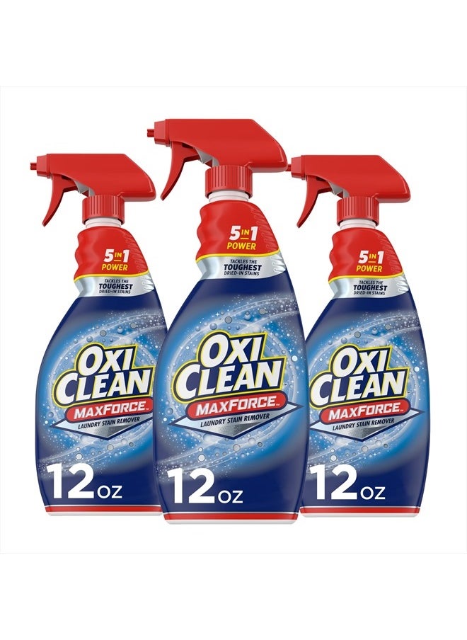 Oxiclean - Max Force Laundry Stain Remover Spray, 12 Fl. Oz, 3-Pack​ - Image 1