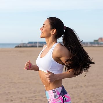 eBoot 5 Pieces Large Hair Ties Bands Rope Seamless Cotton Stretch Ponytail Holders Headband for Thick Heavy Long and Curly Hair Multicolor - Image 5