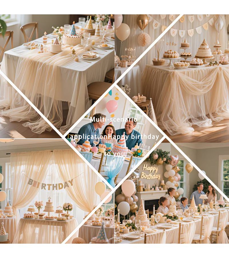 Tender White Mesh Tulle Fabric Roll Extra Long Length 74.5cm By 9008cm Sheer Drapes For Wedding Decorations - Image 4