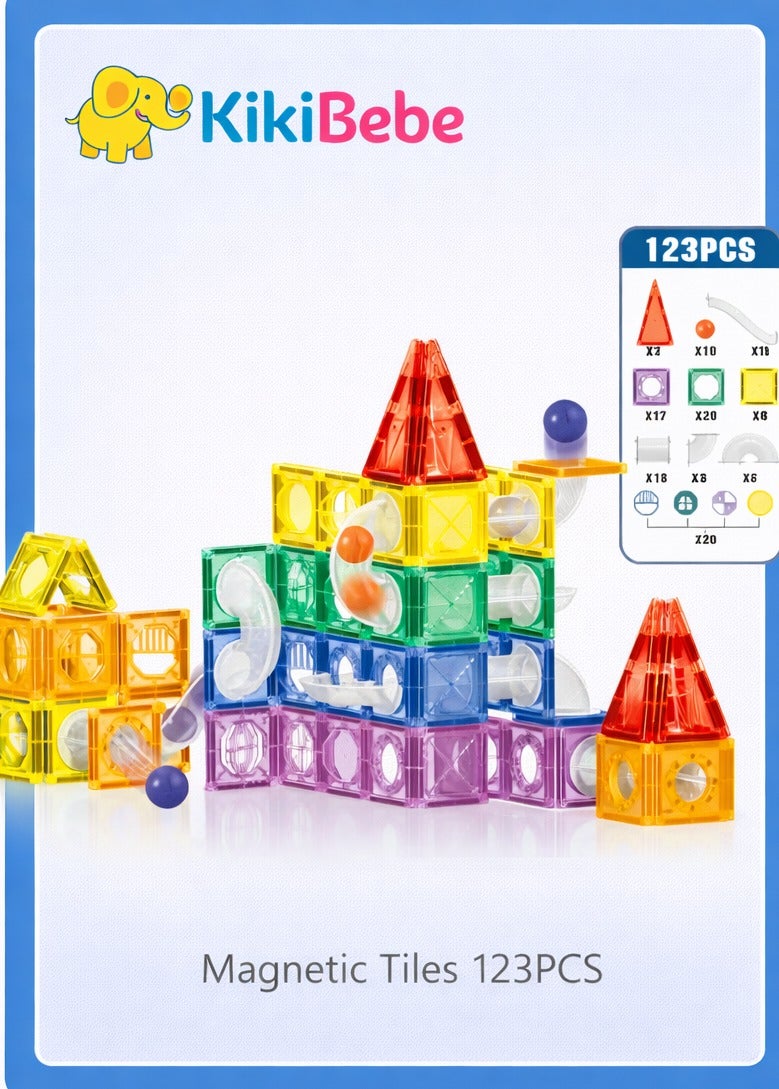 Kikibebe Colored Window Magnet Blocks â€“ 123 Pieces â€“ Multicolor - Image 1
