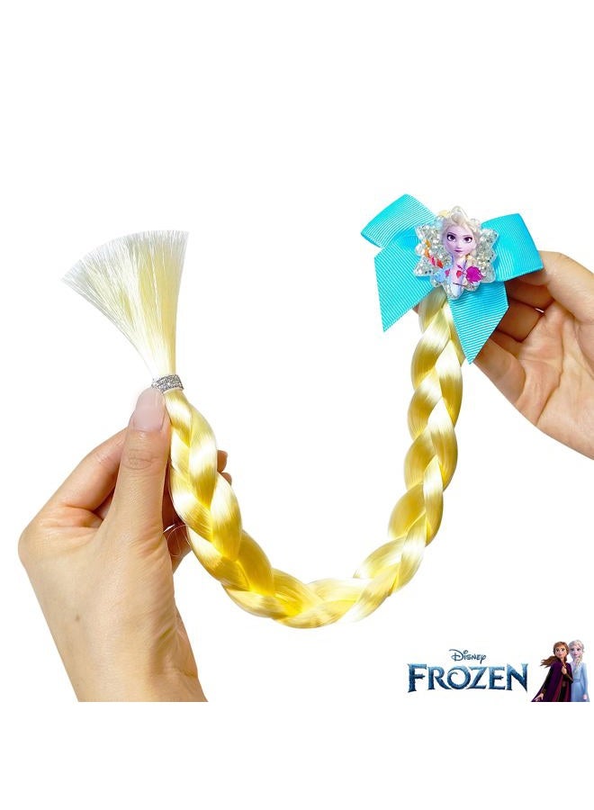 Luv Her Frozen 2 BFF Elsa and Anna Faux Hair Braid Elastic Pony Set - Image 2