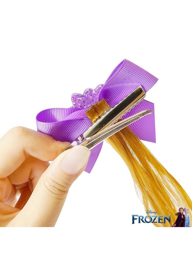 Luv Her Frozen 2 BFF Elsa and Anna Faux Hair Braid Elastic Pony Set - Image 4