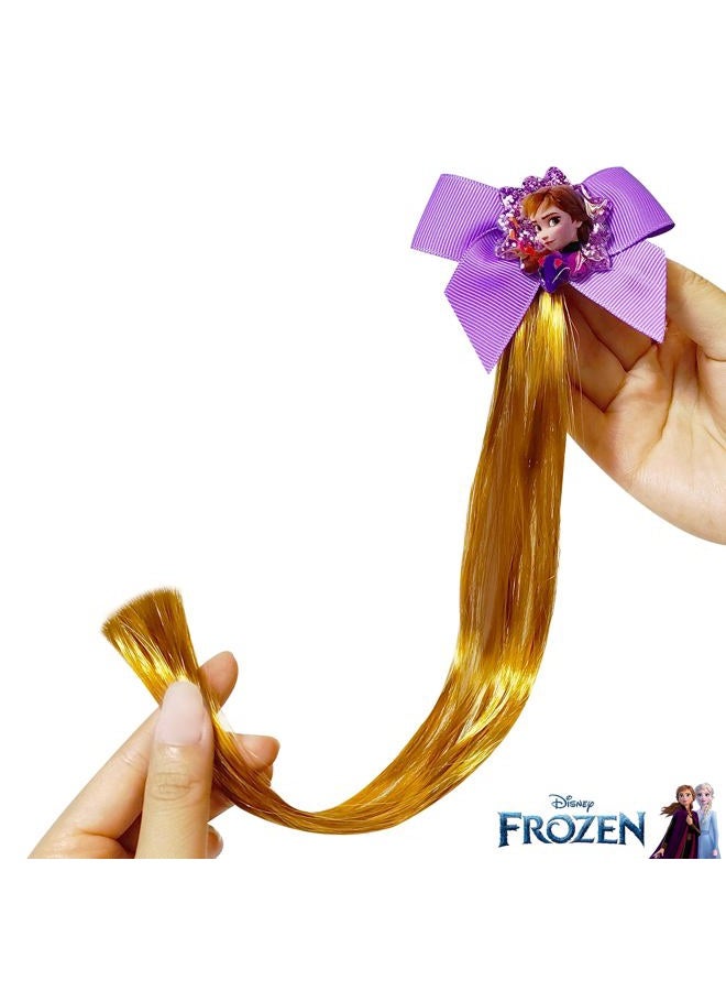 Luv Her Frozen 2 BFF Elsa and Anna Faux Hair Braid Elastic Pony Set - Image 3