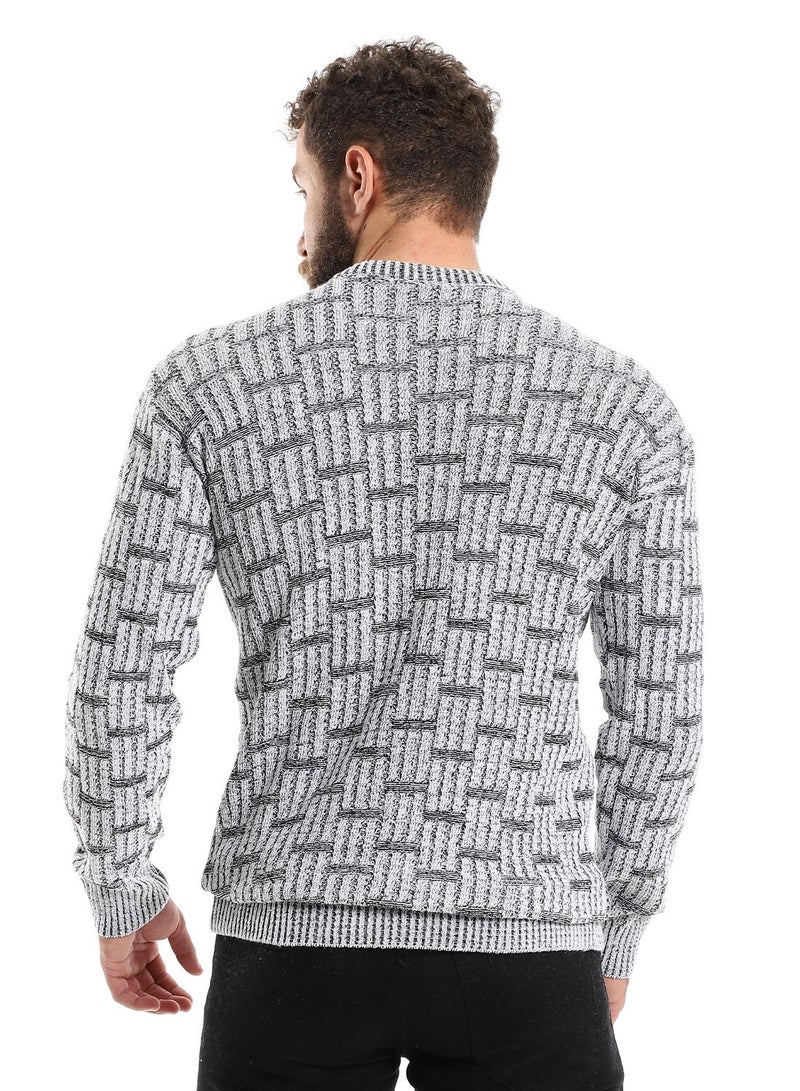 سيزار بلوفر صوف رجالي مزود بتصاميم متعددة - Image 4