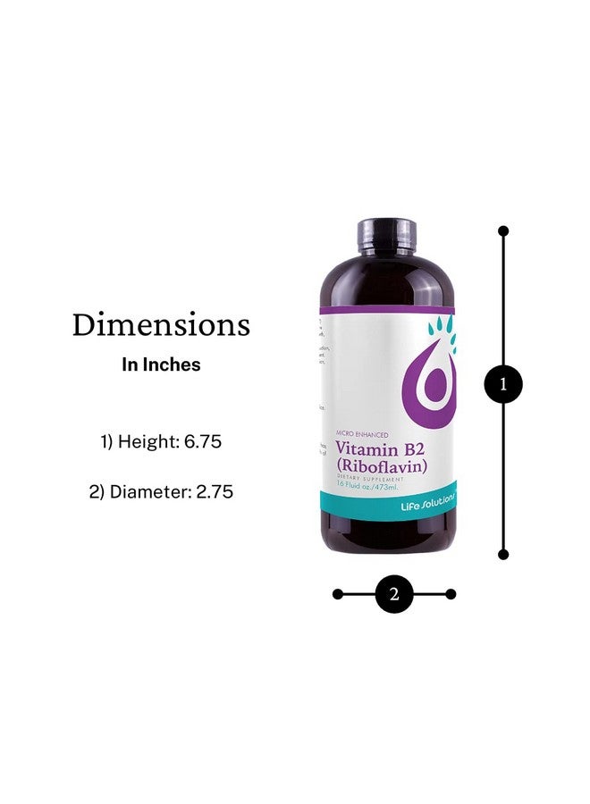 Life Solutions Liquid Vitamin B2 (Riboflavin) 16Oz ; Professionally Formulated Natural Products ; Liquid Dietary Supplement - Image 4
