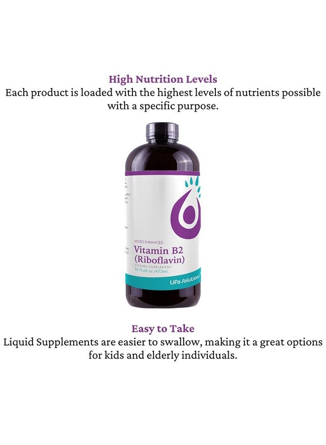 Life Solutions Liquid Vitamin B2 (Riboflavin) 16Oz ; Professionally Formulated Natural Products ; Liquid Dietary Supplement - Image 5