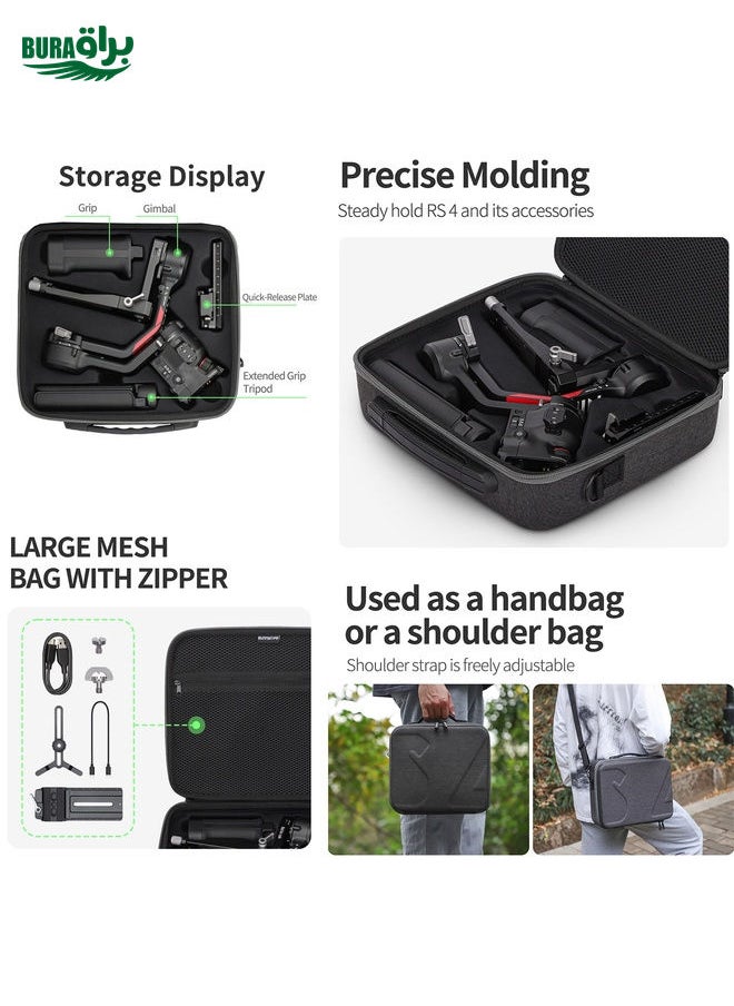 BURAQ For DJI RS 4 Sunnylife Storage Case Box Suitcase(Black)  - Image 5