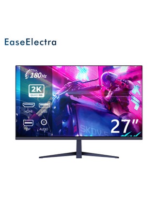 شاشة ألعاب 27 بوصة 2K QUAD HD 2560x1440، معدل تحديث 180 هرتز، وقت استجابة 1 مللي ثانية، HDR 10، شاشة لوحة LED IPS، تقنية AMD FreeSync Pro وG-Sync متوافقة، تصميم بدون حواف من 3 جوانب، ضوء أزرق منخفض، وضع حماية العين، منافذ HDMI 2.1 /DP 1.4 /USB/مقبس صوت - pzsku/ZAA9121B8C0A7835481B5Z/45/1749015731/ea631b5c-f895-4006-b893-6eb81365c816