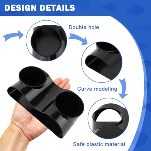Ranjaner Aquarium Underground Tunnel Cave, Clear Viewing Window for Fish & Shrimp Under Gravel, Decorative Hideout for Corydora Catfish, Kuhli Loach(Black,Size:7inch) - Image 4