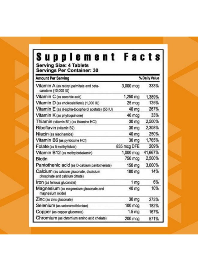 youngevity Beyond Tangy Tangerine 2.0 Multivitamin & Mineral Complex Made With Natural & Whole Foods ; 160000 Orac ; 120 Tablets 1Pack  - Image 3