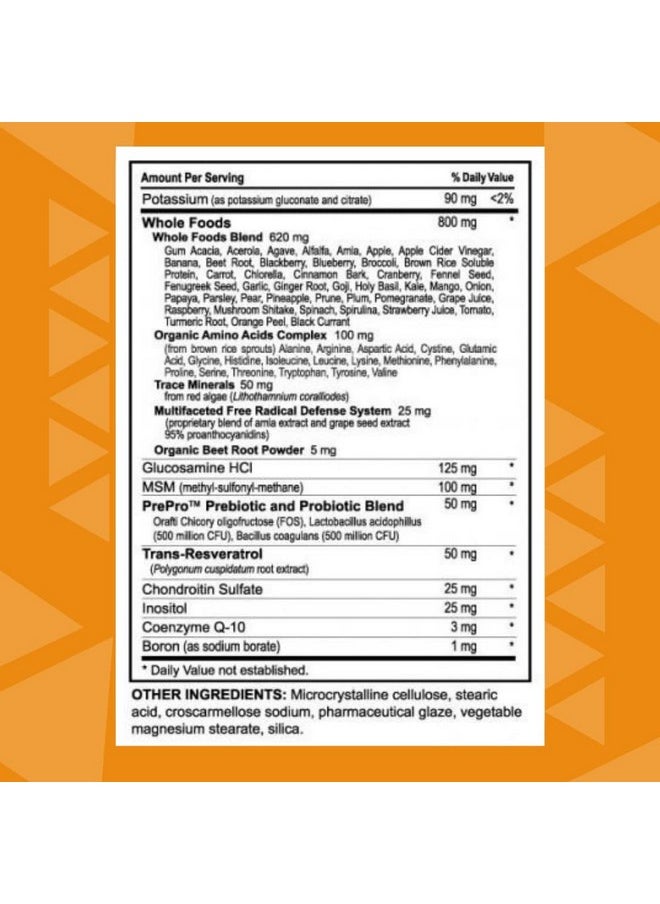 youngevity Beyond Tangy Tangerine 2.0 Multivitamin & Mineral Complex Made With Natural & Whole Foods ; 160000 Orac ; 120 Tablets 1Pack  - Image 4