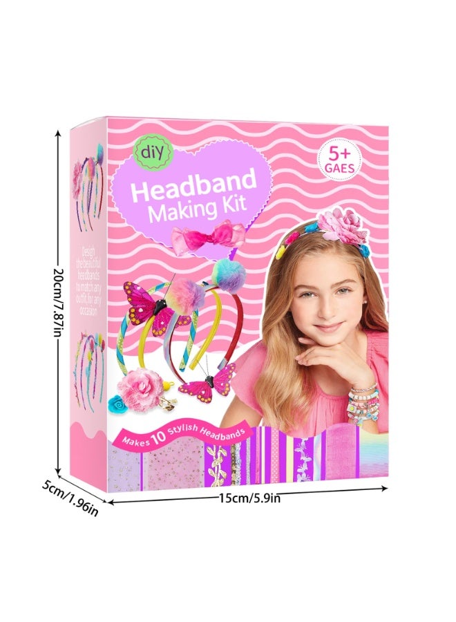 Mordely Headband Making Kit - DIY Headband Making Kit for Girls, Fashion Crafts Set for Girls, Girls Hair Accessories for Kids Ages 4-8, Arts and Crafts for Kids Ages 8-12. - Image 5