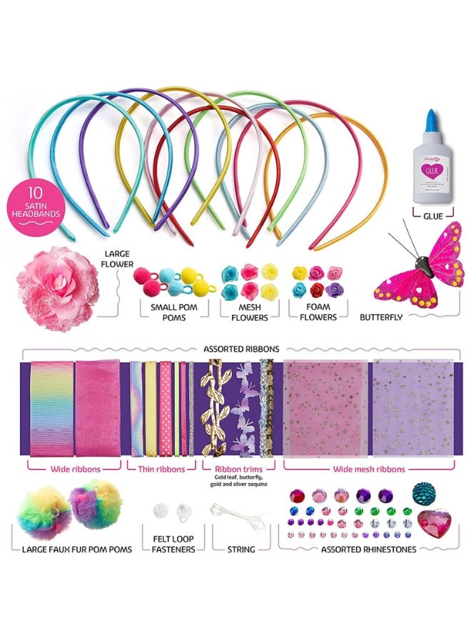 Mordely Headband Making Kit - DIY Headband Making Kit for Girls, Fashion Crafts Set for Girls, Girls Hair Accessories for Kids Ages 4-8, Arts and Crafts for Kids Ages 8-12. - Image 4