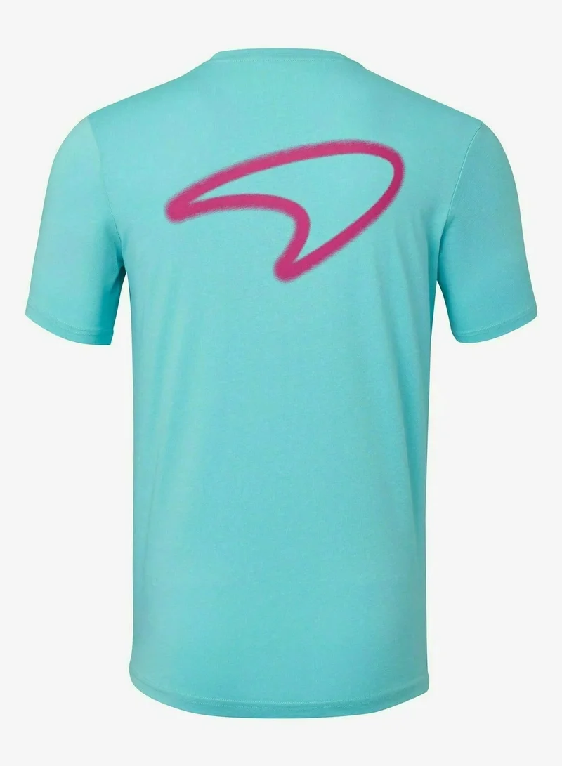 Mclaren AQUA SKY McLaren F1 Men's Miami Neon Graphic T-Shirt for Men | Best Price UAE