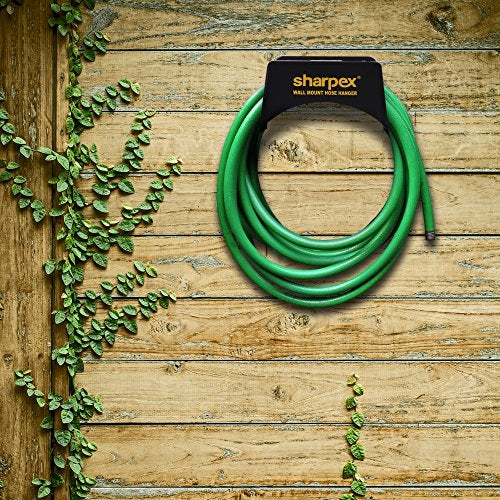 Sharpex Garden Steel Material Hose Hanger | Wall Mounted Watering Hose Holders | Heavy Duty Portable Irrigation Hose Hanger Only (Black) - Image 3