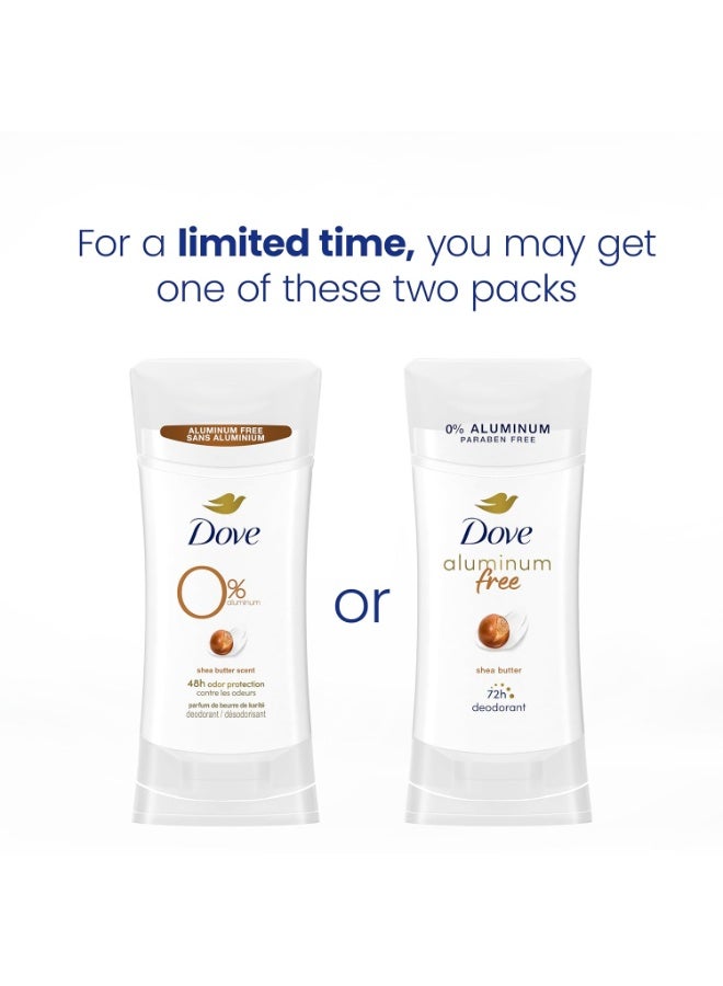 Dove Dove Aluminum Free Deodorant for Women 3 Count Shea Butter 72 hour odor protection 2.6 oz - Image 2