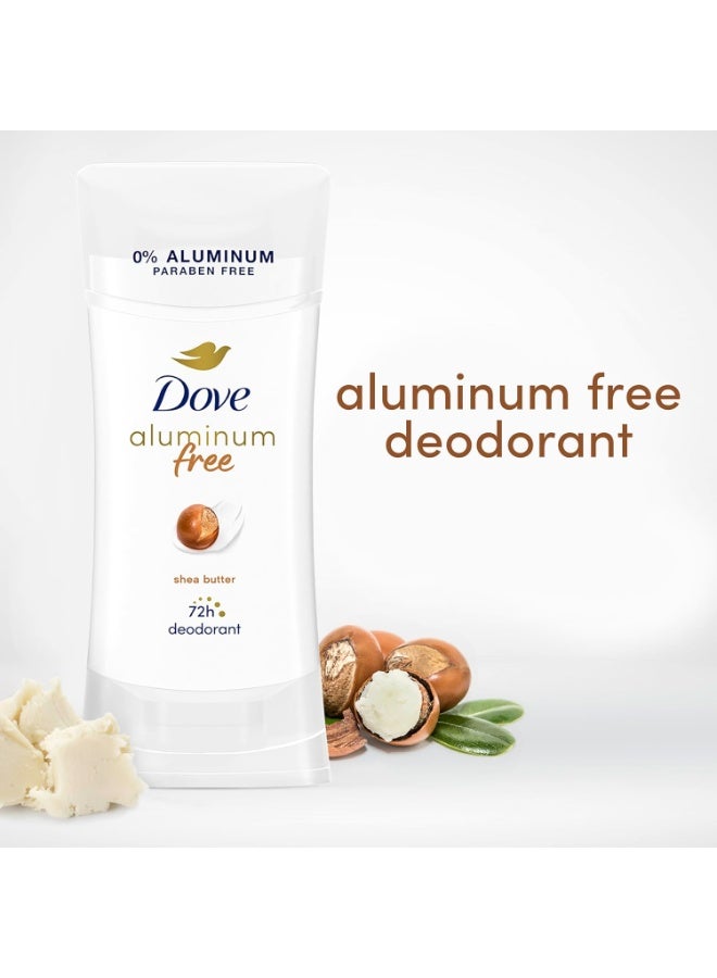 Dove Dove Aluminum Free Deodorant for Women 3 Count Shea Butter 72 hour odor protection 2.6 oz - Image 5