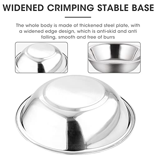 ASIBT Heavy Duty Stainless Steel Mirror Finish Commercial Restaurant Mixing Bowl 3 Quart (Set of 3) - Image 3