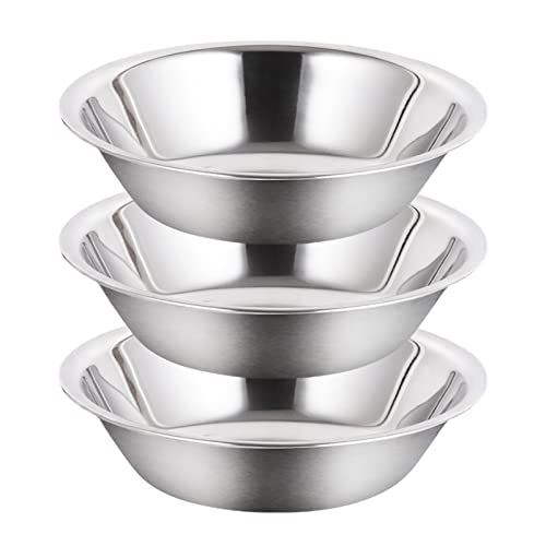 ASIBT Heavy Duty Stainless Steel Mirror Finish Commercial Restaurant Mixing Bowl 3 Quart (Set of 3) - Image 1