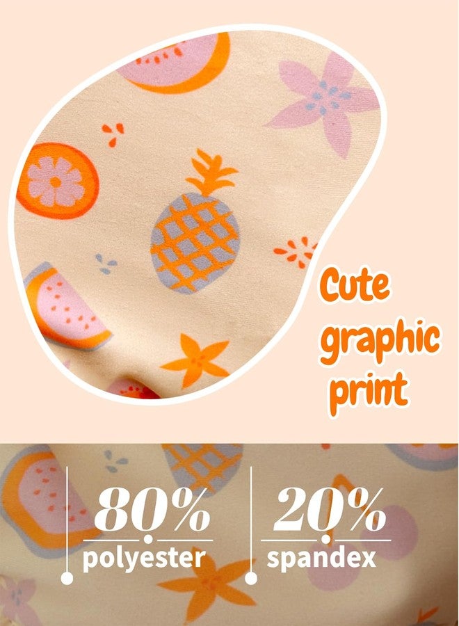 weVSwe Baby Reusable Swim Diaper Girls UPF 50+ Washable Newborn Absorbent Swimming Diapers Orange Fruits 12-18 Months - Image 4