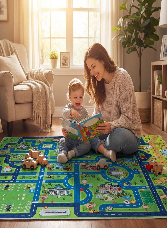 Esup 4'x6' Non-Slip Kids Rugs Perfect for Playrooms, Bedrooms, and Nurseries Educational Playground Mat- Extra Thick Safety Carpet, Indoor Outdoor Use, Easy Clean - Image 2