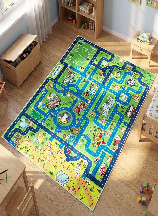 Esup 4'x6' Non-Slip Kids Rugs Perfect for Playrooms, Bedrooms, and Nurseries Educational Playground Mat- Extra Thick Safety Carpet, Indoor Outdoor Use, Easy Clean - Image 4