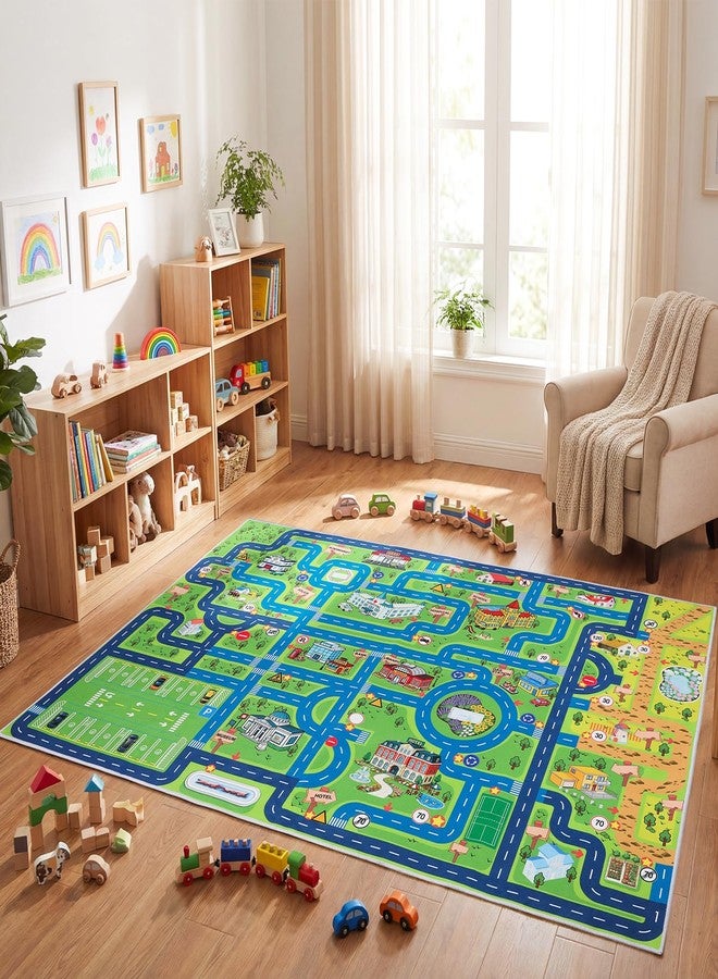 Esup 4'x6' Non-Slip Kids Rugs Perfect for Playrooms, Bedrooms, and Nurseries Educational Playground Mat- Extra Thick Safety Carpet, Indoor Outdoor Use, Easy Clean - Image 5