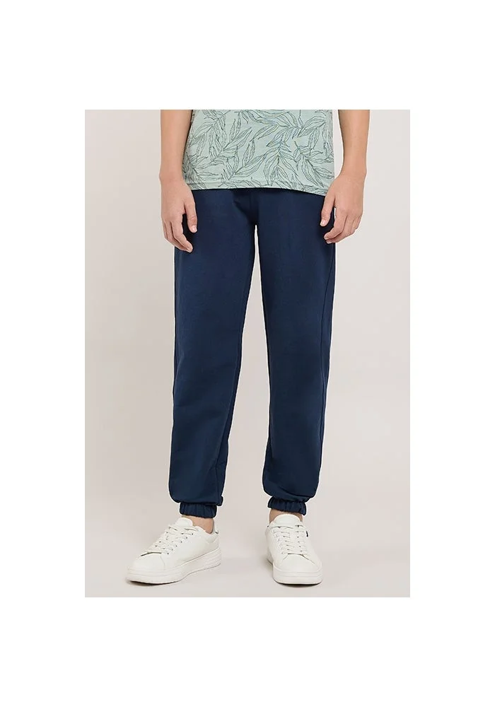 أر أند بي Solid Joggers with Drawstring Waist