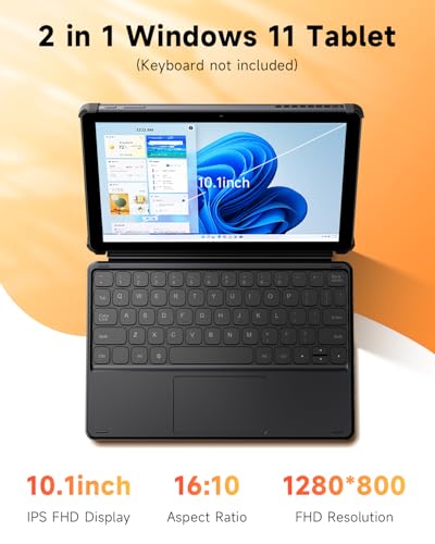 CHUWI Hi10 X2 Windows 11 Tablet 10.1'', Intel Core i3 (up to 3.9GHz), 8GB RAM 256GB SSD, Windows Tablet PC, 4K Micro HDMI, WiFi 6, BT 5.3, USB 3.2, Dual Cameras, Type C, with Case - Image 5