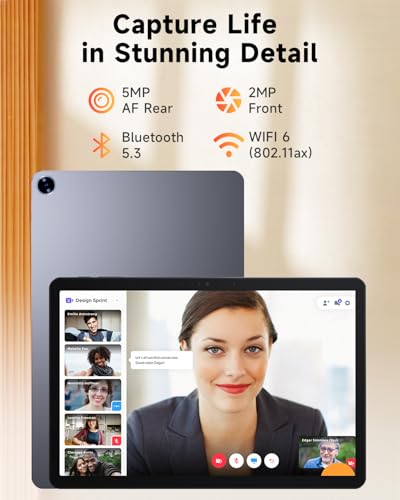 CHUWI Hi10 X2 Windows 11 Tablet 10.1'', Intel Core i3 (up to 3.9GHz), 8GB RAM 256GB SSD, Windows Tablet PC, 4K Micro HDMI, WiFi 6, BT 5.3, USB 3.2, Dual Cameras, Type C, with Case - Image 3