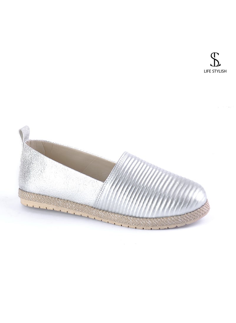 LIFESTYLISH - BN-80 Ballerina Flat Stylish \… - Silver - Image 1