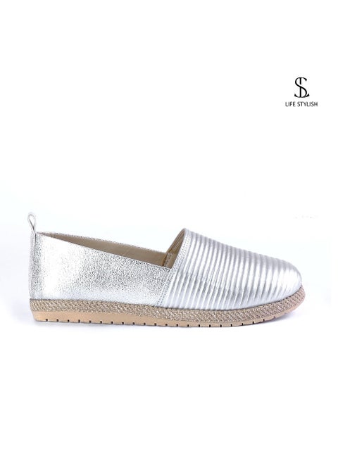BN-80 Ballerina Flat Stylish \… - Silver