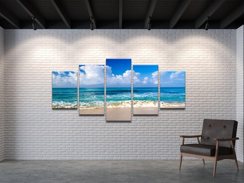 Pyradecor Seaside Extra Large Canvas Prints Wall Art - Image 4