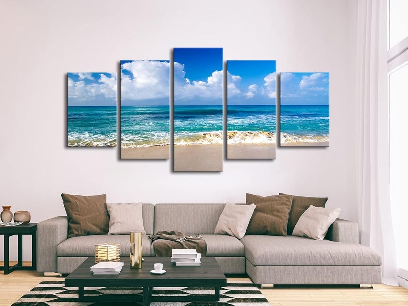Pyradecor Seaside Extra Large Canvas Prints Wall Art - Image 3