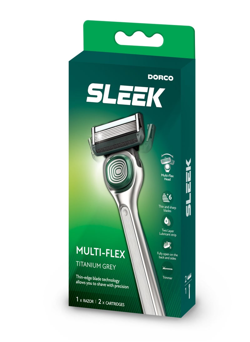 DORCO Dorco Sleek 6 Multiflex - 1 Handle + 2 Cartridges  - Image 2