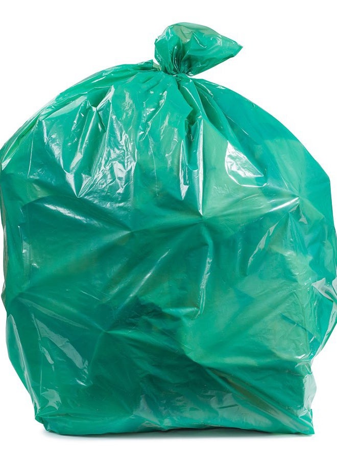 Plasticplace 55-60 gallon Trash Bags │ 1.2 Mil │ Green Heavy Duty Garbage Can Liners │ 38” x 58” (50Count) - Image 1