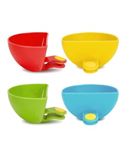 Y&D Dip Clip for Bowls Plates 4PCS Plastic Bowl Plate Holder Chip and Serving Set Sauce Spice Tomato Salt Veggie Vinegar Ketchup Chips  - Image 1