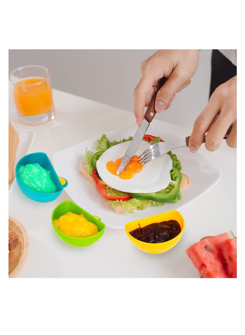 Y&D Dip Clip for Bowls Plates 4PCS Plastic Bowl Plate Holder Chip and Serving Set Sauce Spice Tomato Salt Veggie Vinegar Ketchup Chips - Image 5