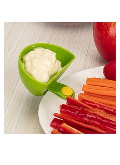 Y&D Dip Clip for Bowls Plates 4PCS Plastic Bowl Plate Holder Chip and Serving Set Sauce Spice Tomato Salt Veggie Vinegar Ketchup Chips  - Image 2
