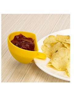 Y&D Dip Clip for Bowls Plates 4PCS Plastic Bowl Plate Holder Chip and Serving Set Sauce Spice Tomato Salt Veggie Vinegar Ketchup Chips  - Image 3