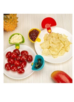 Y&D Dip Clip for Bowls Plates 4PCS Plastic Bowl Plate Holder Chip and Serving Set Sauce Spice Tomato Salt Veggie Vinegar Ketchup Chips  - Image 4