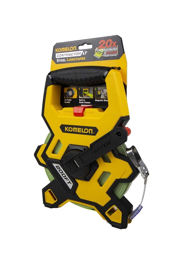 Komelon Contractor LT Tape Measure,Black,200 FT - Image 4
