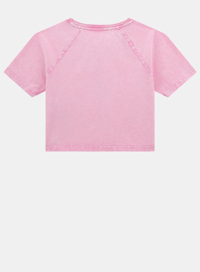 جس Kids Graphic Crew Neck T-Shirt