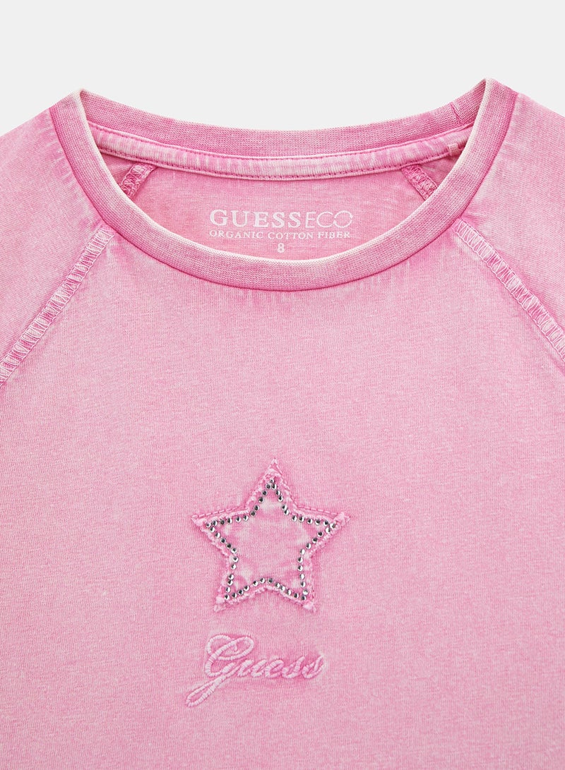 GUESS Kids Graphic Crew Neck T-Shirt - Image 3