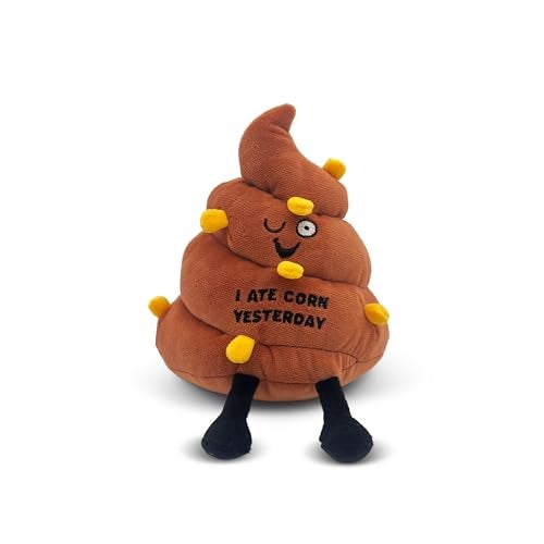 Punchkins Poop Plushie I Ate Corn Yesterday Funny Plush Gift for Humor Lovers Cute Plush Toy for Gifting - Image 1